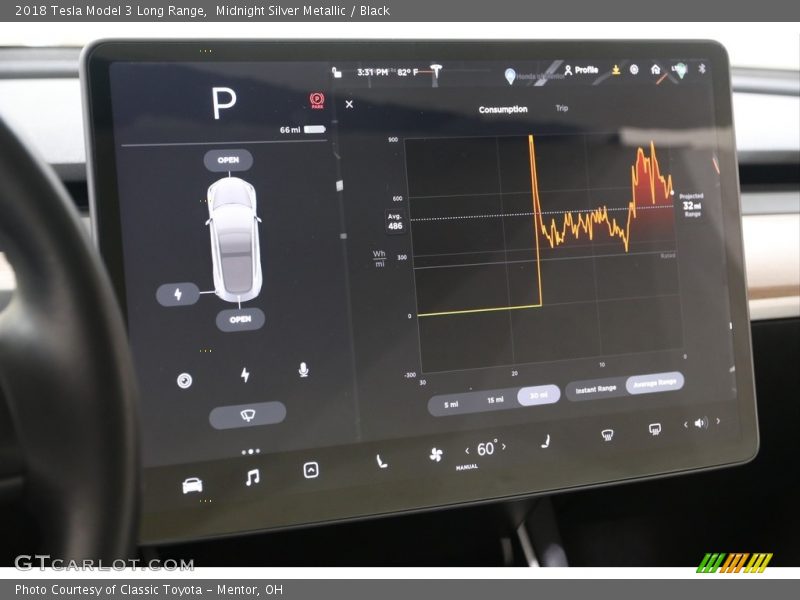 Controls of 2018 Model 3 Long Range