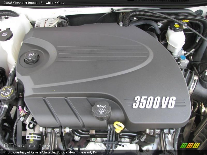 White / Gray 2008 Chevrolet Impala LS