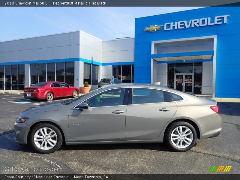 Pepperdust Metallic / Jet Black 2018 Chevrolet Malibu LT