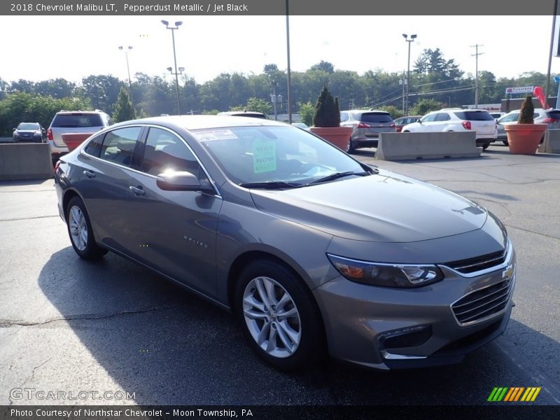 Pepperdust Metallic / Jet Black 2018 Chevrolet Malibu LT