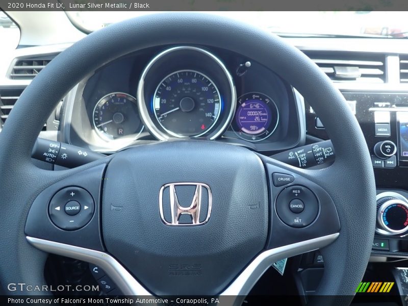 Lunar Silver Metallic / Black 2020 Honda Fit LX