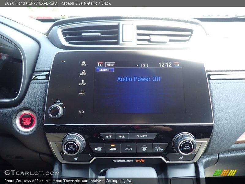 Aegean Blue Metallic / Black 2020 Honda CR-V EX-L AWD