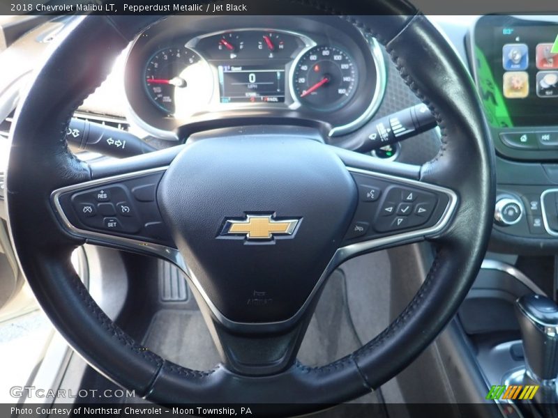 Pepperdust Metallic / Jet Black 2018 Chevrolet Malibu LT