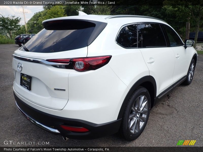 Snowflake White Pearl Mica / Sand 2020 Mazda CX-9 Grand Touring AWD