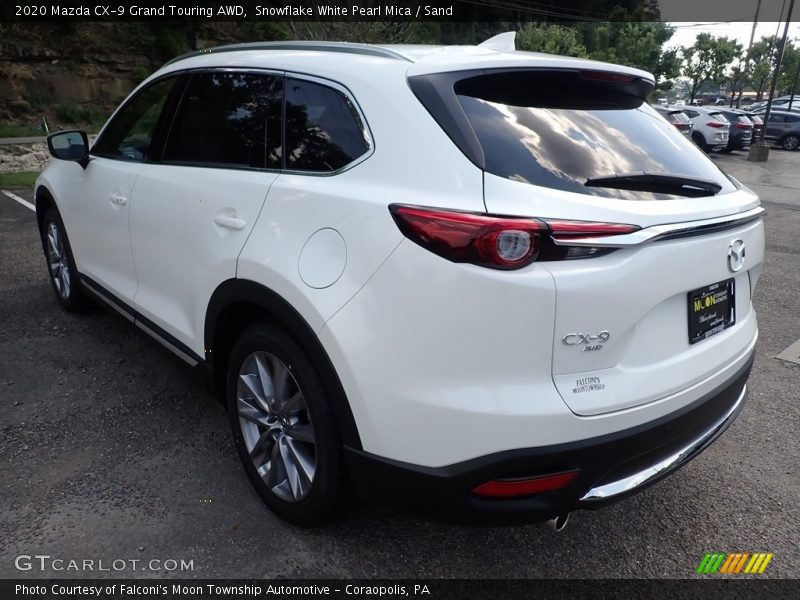 Snowflake White Pearl Mica / Sand 2020 Mazda CX-9 Grand Touring AWD