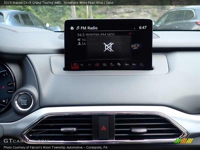 Snowflake White Pearl Mica / Sand 2020 Mazda CX-9 Grand Touring AWD