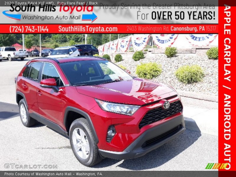 Ruby Flare Pearl / Black 2020 Toyota RAV4 XLE AWD