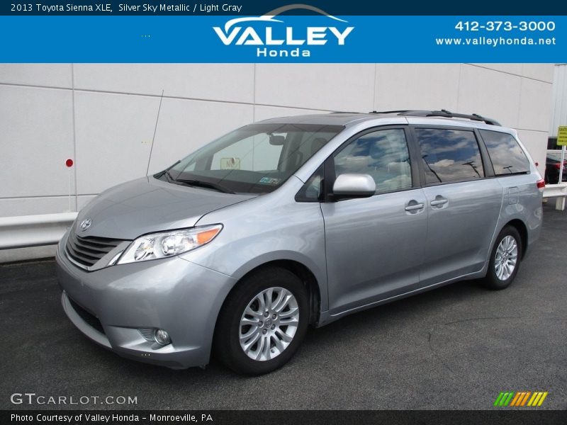 Silver Sky Metallic / Light Gray 2013 Toyota Sienna XLE