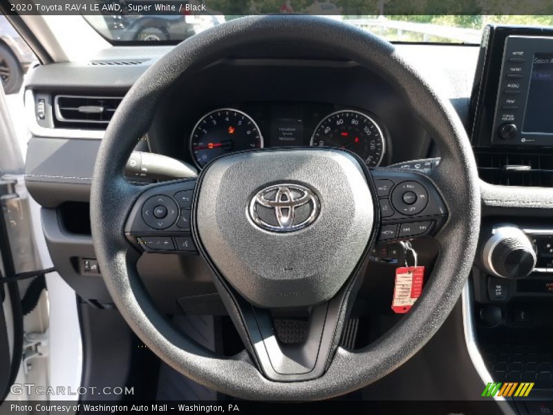 Super White / Black 2020 Toyota RAV4 LE AWD