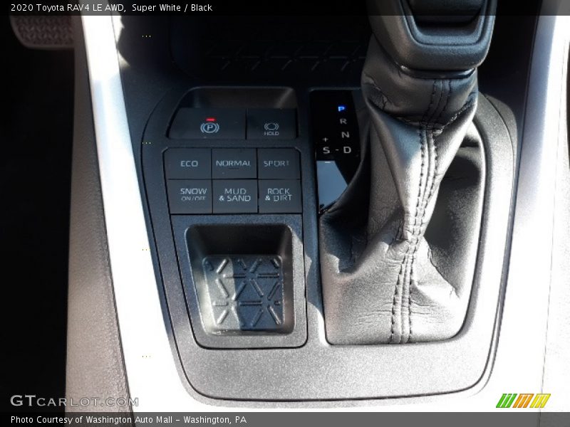 Super White / Black 2020 Toyota RAV4 LE AWD