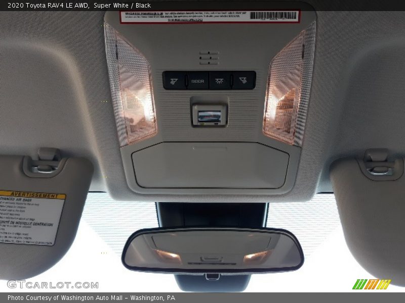 Super White / Black 2020 Toyota RAV4 LE AWD