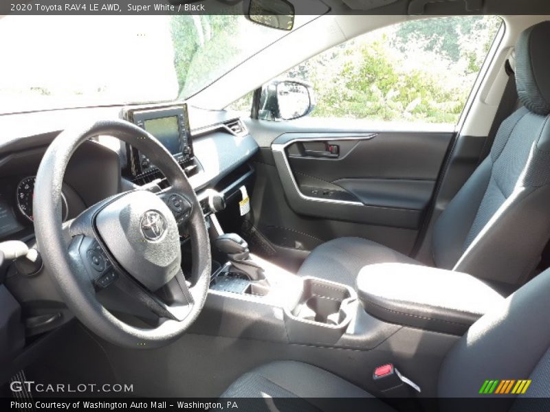 Super White / Black 2020 Toyota RAV4 LE AWD