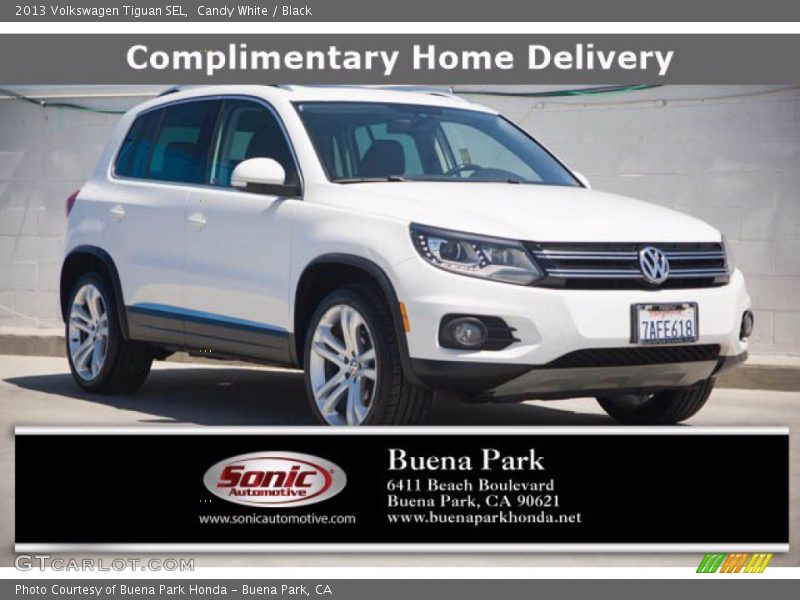 Candy White / Black 2013 Volkswagen Tiguan SEL