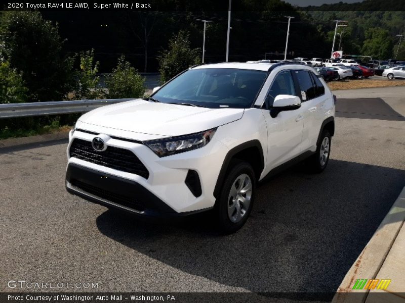 Super White / Black 2020 Toyota RAV4 LE AWD