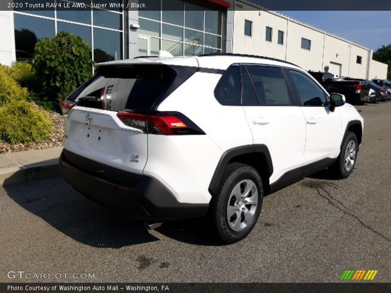 Super White / Black 2020 Toyota RAV4 LE AWD