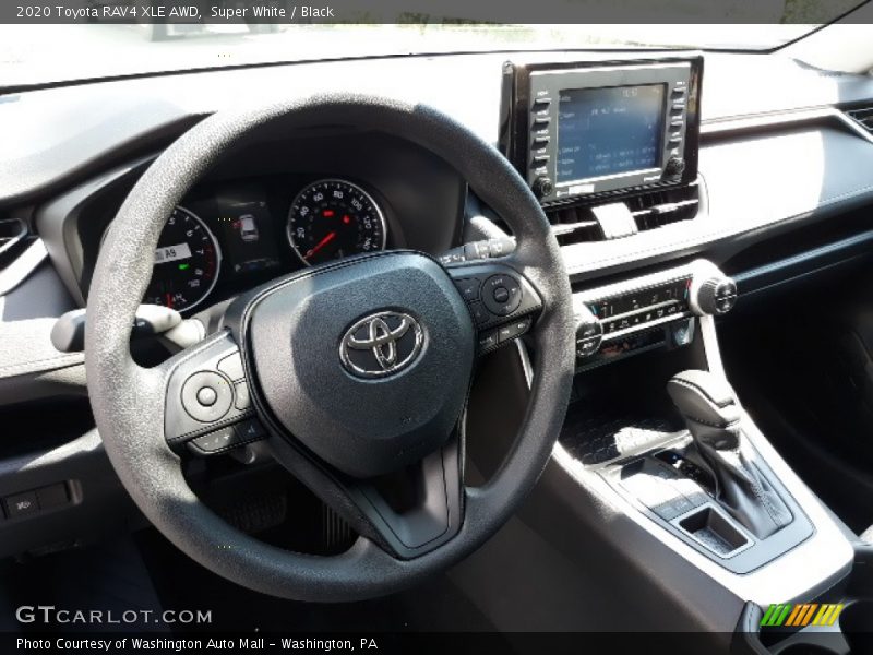 Super White / Black 2020 Toyota RAV4 XLE AWD