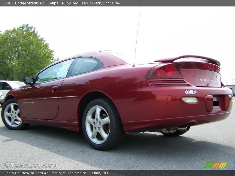 Ruby Red Pearl / Black/Light Gray 2001 Dodge Stratus R/T Coupe