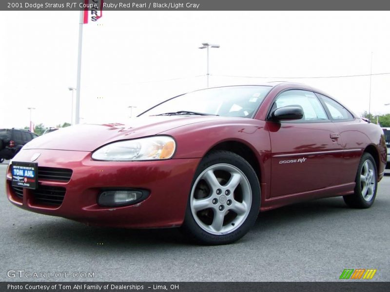 Ruby Red Pearl / Black/Light Gray 2001 Dodge Stratus R/T Coupe