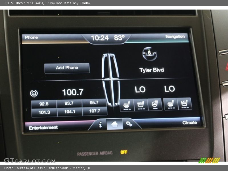 Ruby Red Metallic / Ebony 2015 Lincoln MKC AWD
