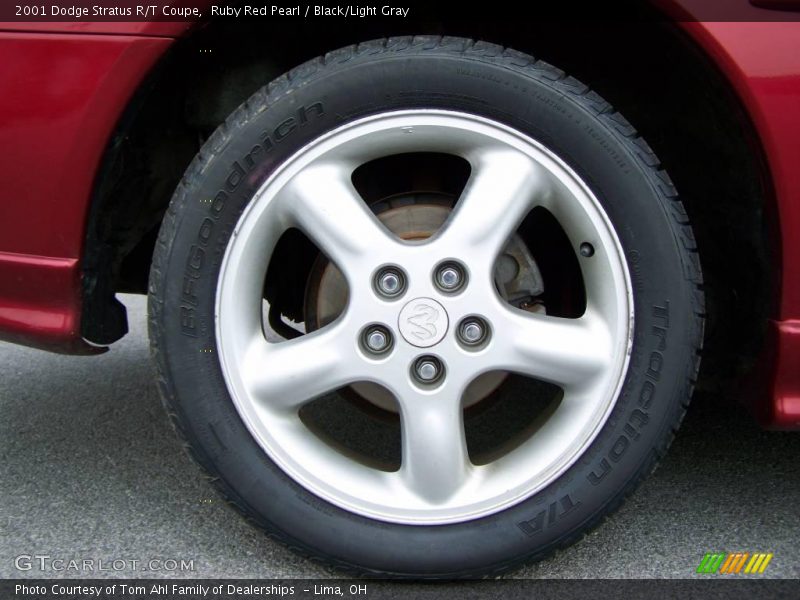 Ruby Red Pearl / Black/Light Gray 2001 Dodge Stratus R/T Coupe