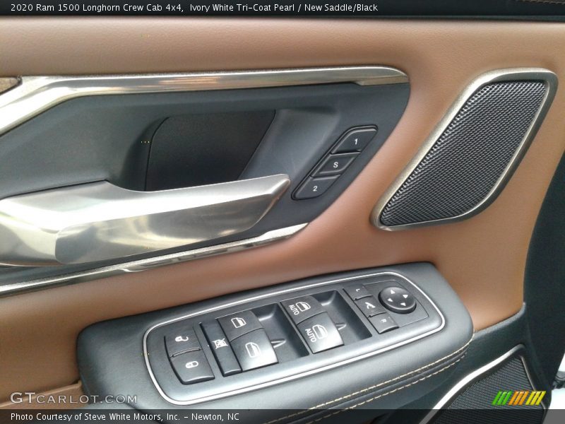 Ivory White Tri-Coat Pearl / New Saddle/Black 2020 Ram 1500 Longhorn Crew Cab 4x4