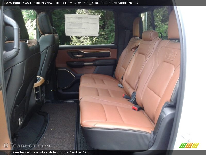 Ivory White Tri-Coat Pearl / New Saddle/Black 2020 Ram 1500 Longhorn Crew Cab 4x4