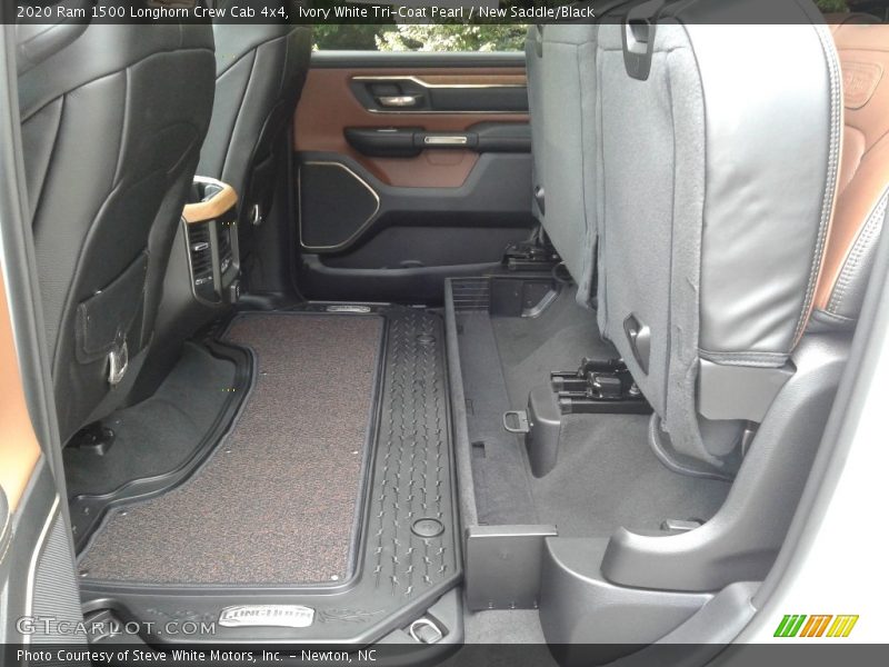 Ivory White Tri-Coat Pearl / New Saddle/Black 2020 Ram 1500 Longhorn Crew Cab 4x4