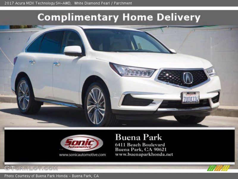 White Diamond Pearl / Parchment 2017 Acura MDX Technology SH-AWD