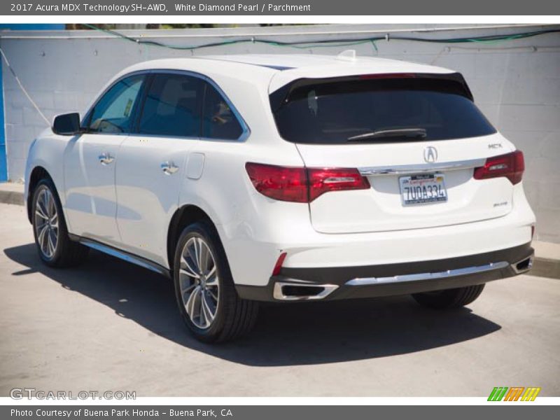 White Diamond Pearl / Parchment 2017 Acura MDX Technology SH-AWD