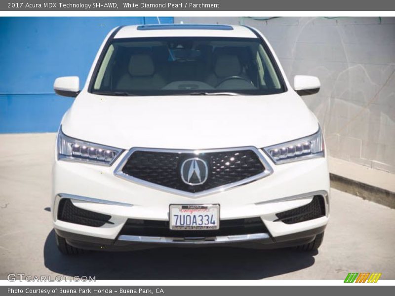 White Diamond Pearl / Parchment 2017 Acura MDX Technology SH-AWD