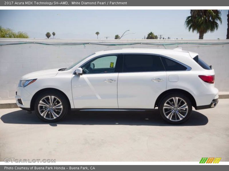 White Diamond Pearl / Parchment 2017 Acura MDX Technology SH-AWD