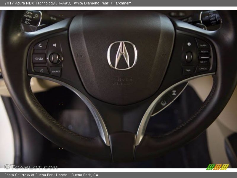 White Diamond Pearl / Parchment 2017 Acura MDX Technology SH-AWD