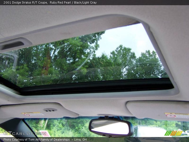 Ruby Red Pearl / Black/Light Gray 2001 Dodge Stratus R/T Coupe