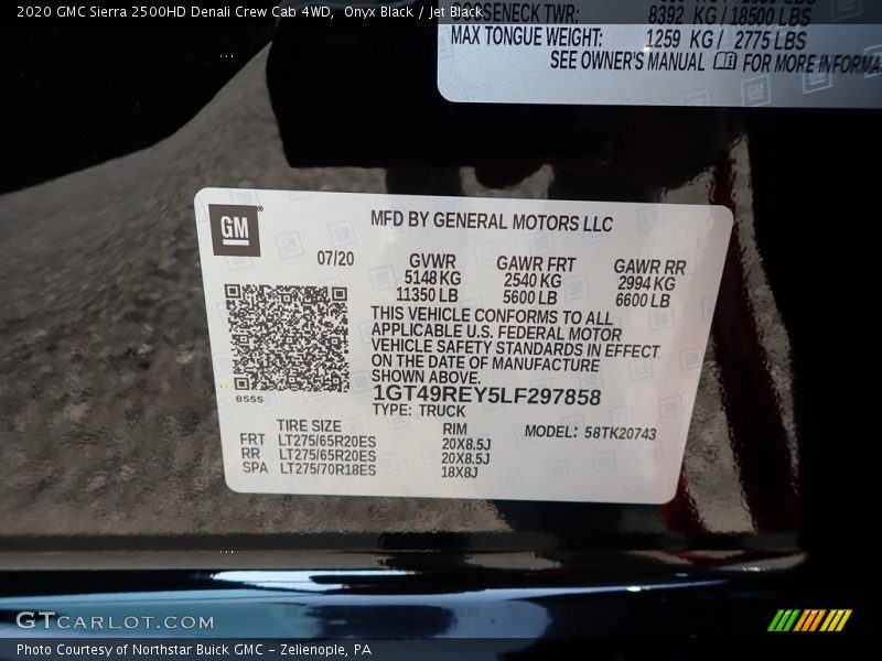 Onyx Black / Jet Black 2020 GMC Sierra 2500HD Denali Crew Cab 4WD