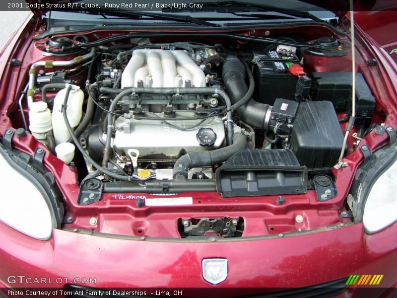 Ruby Red Pearl / Black/Light Gray 2001 Dodge Stratus R/T Coupe