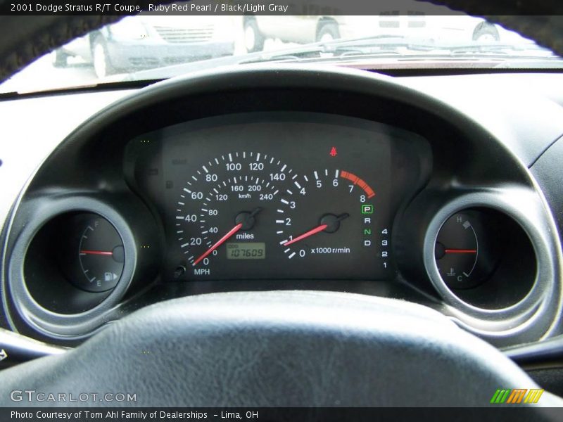 Ruby Red Pearl / Black/Light Gray 2001 Dodge Stratus R/T Coupe