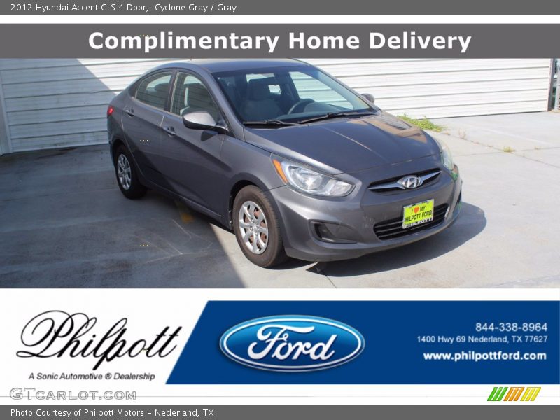 Cyclone Gray / Gray 2012 Hyundai Accent GLS 4 Door