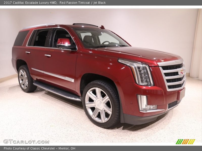 Red Passion Tintcoat / Jet Black 2017 Cadillac Escalade Luxury 4WD