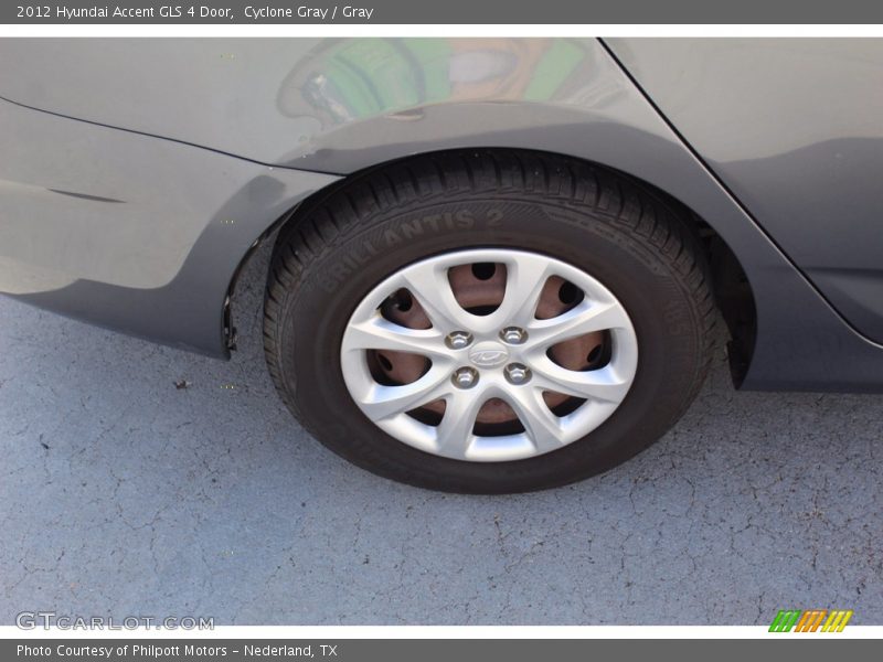 Cyclone Gray / Gray 2012 Hyundai Accent GLS 4 Door