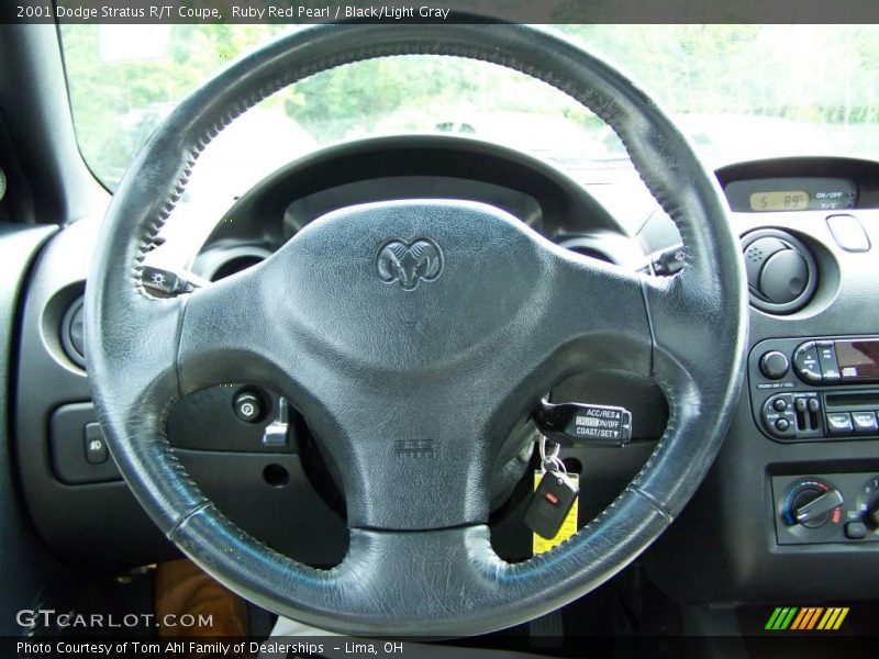 Ruby Red Pearl / Black/Light Gray 2001 Dodge Stratus R/T Coupe