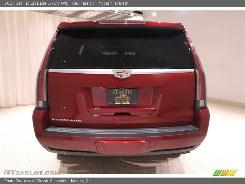 Red Passion Tintcoat / Jet Black 2017 Cadillac Escalade Luxury 4WD