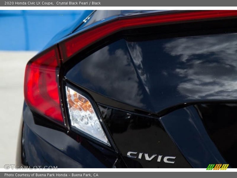 Crystal Black Pearl / Black 2020 Honda Civic LX Coupe