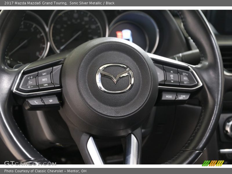 Sonic Silver Metallic / Black 2017 Mazda Mazda6 Grand Touring