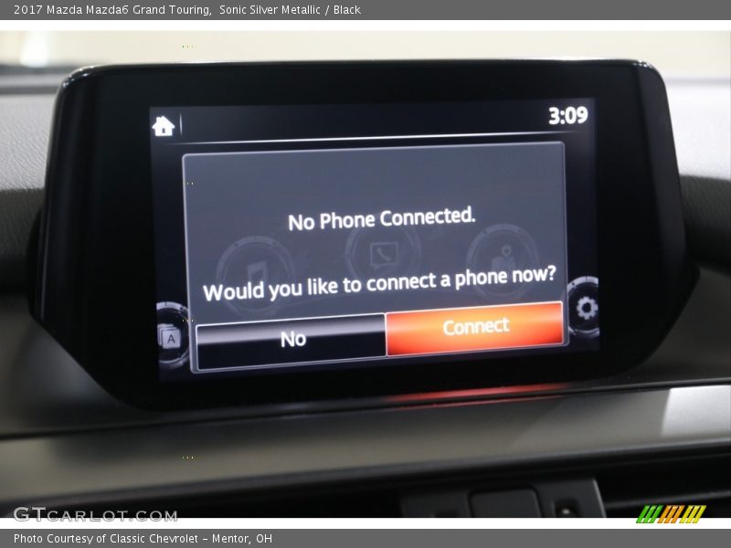 Sonic Silver Metallic / Black 2017 Mazda Mazda6 Grand Touring