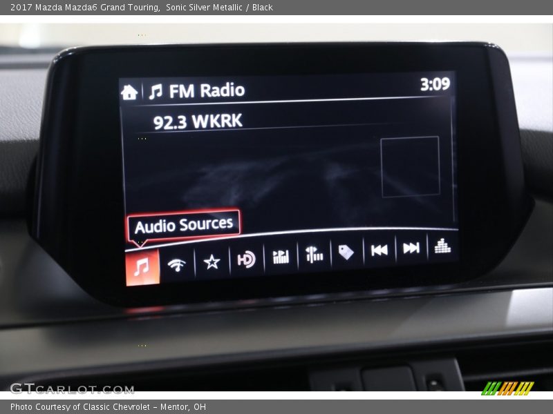 Sonic Silver Metallic / Black 2017 Mazda Mazda6 Grand Touring