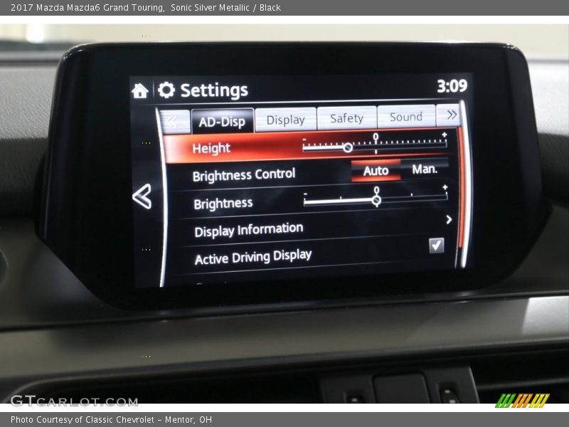 Sonic Silver Metallic / Black 2017 Mazda Mazda6 Grand Touring