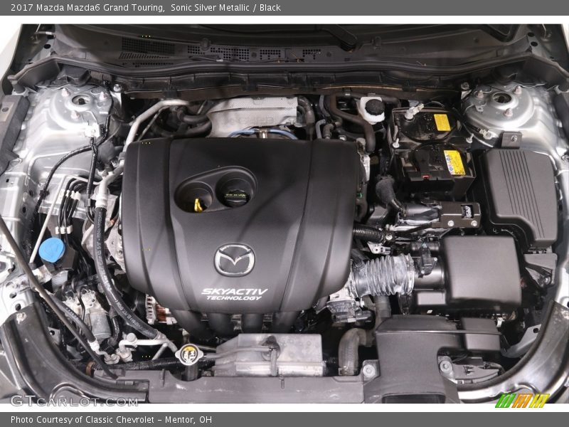 Sonic Silver Metallic / Black 2017 Mazda Mazda6 Grand Touring