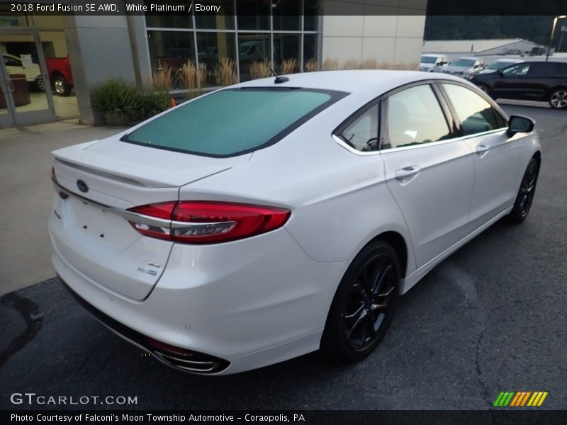 White Platinum / Ebony 2018 Ford Fusion SE AWD