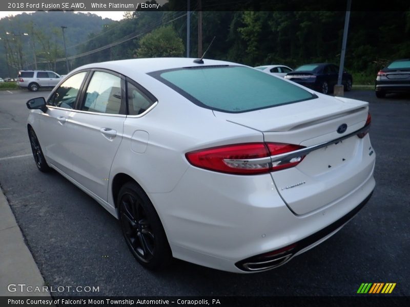 White Platinum / Ebony 2018 Ford Fusion SE AWD