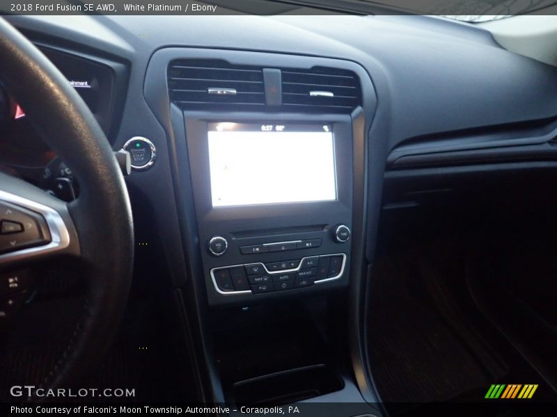 White Platinum / Ebony 2018 Ford Fusion SE AWD